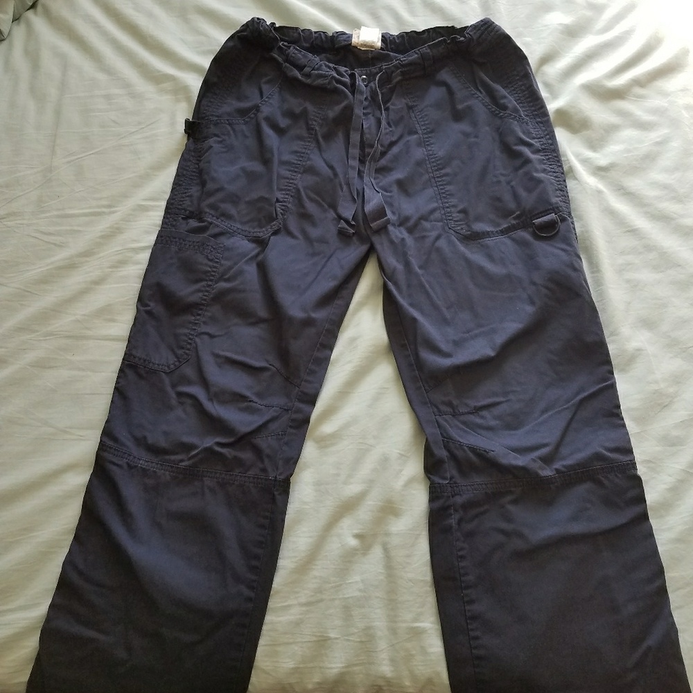 Men's navy Koi scrub pants