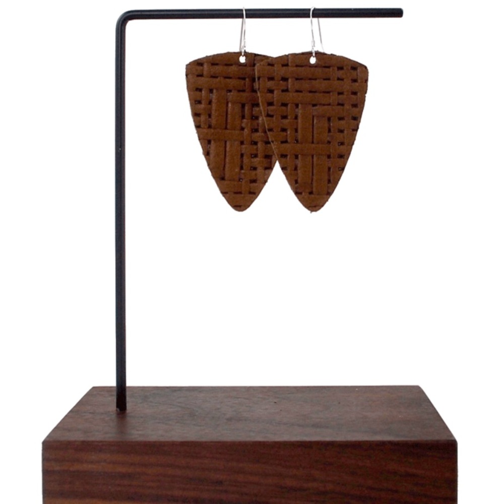 NWT Handcrafted Leather Earrings