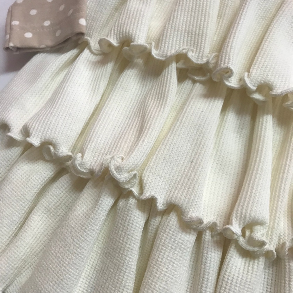 Cream & Tan Leopard Ruffle Set - Picture 3 of 4