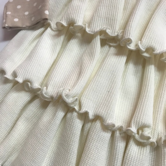 Cream & Tan Leopard Ruffle Set - Picture 3 of 4