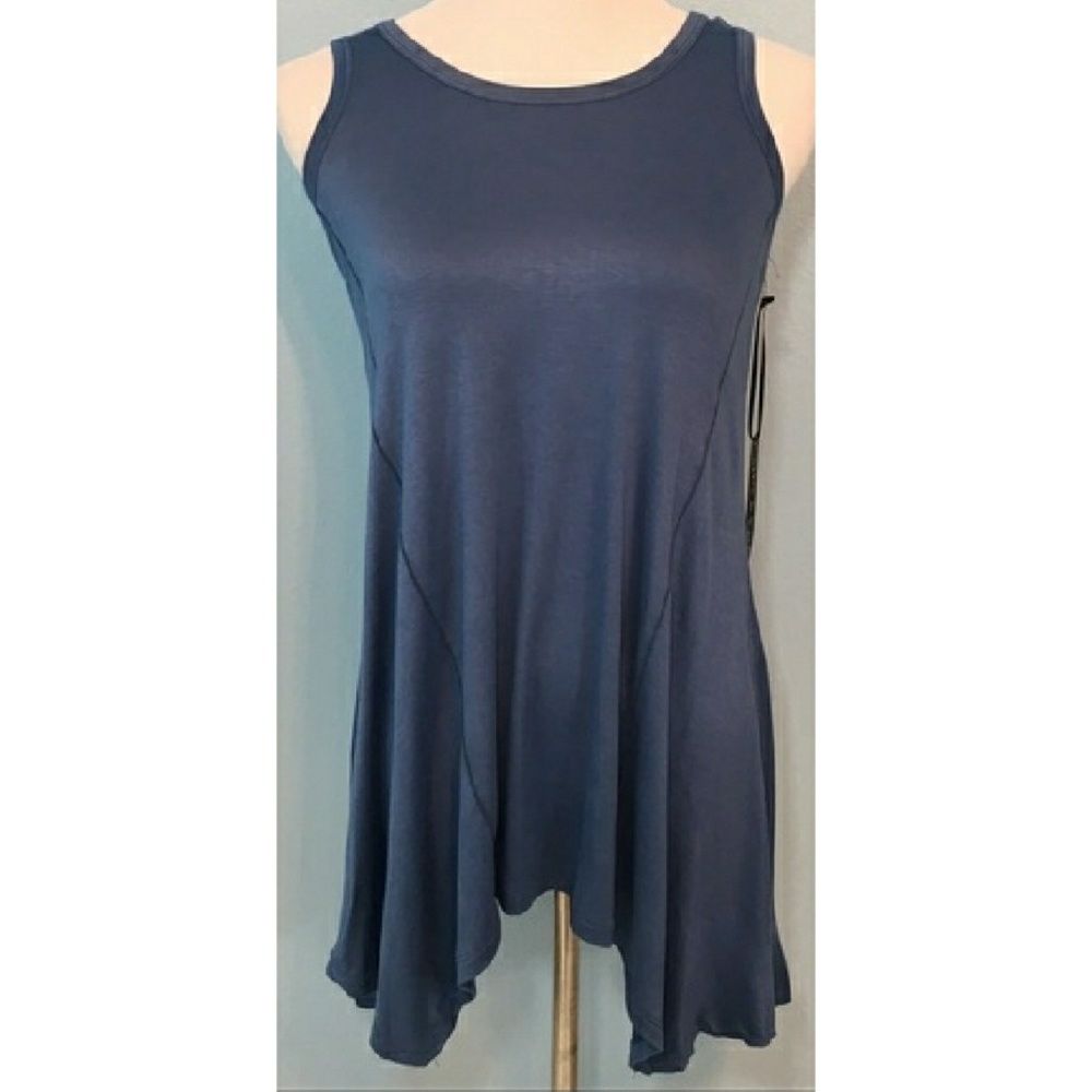 Ellie and Kate, Blue Shark Hem Tank Tunic Dress    - Picture 3 of 6