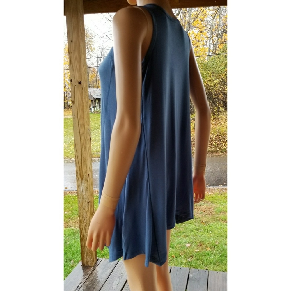 Ellie and Kate, Blue Shark Hem Tank Tunic Dress    - Picture 4 of 6