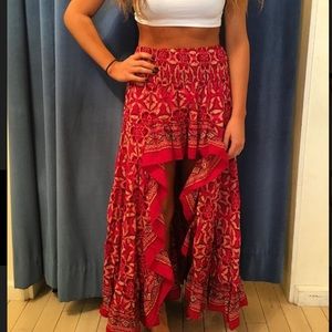 Solitaire Boho Hi-low Maxi Skirt Bohemian