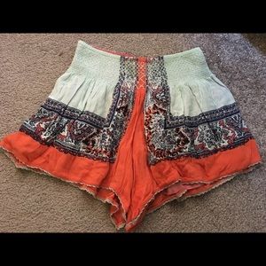Free People elastic waist flowy shorts