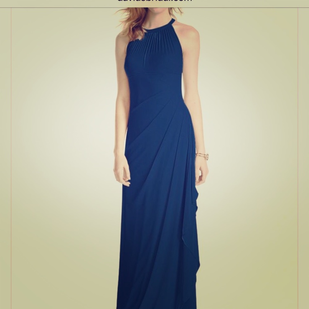 Long navy blue dress