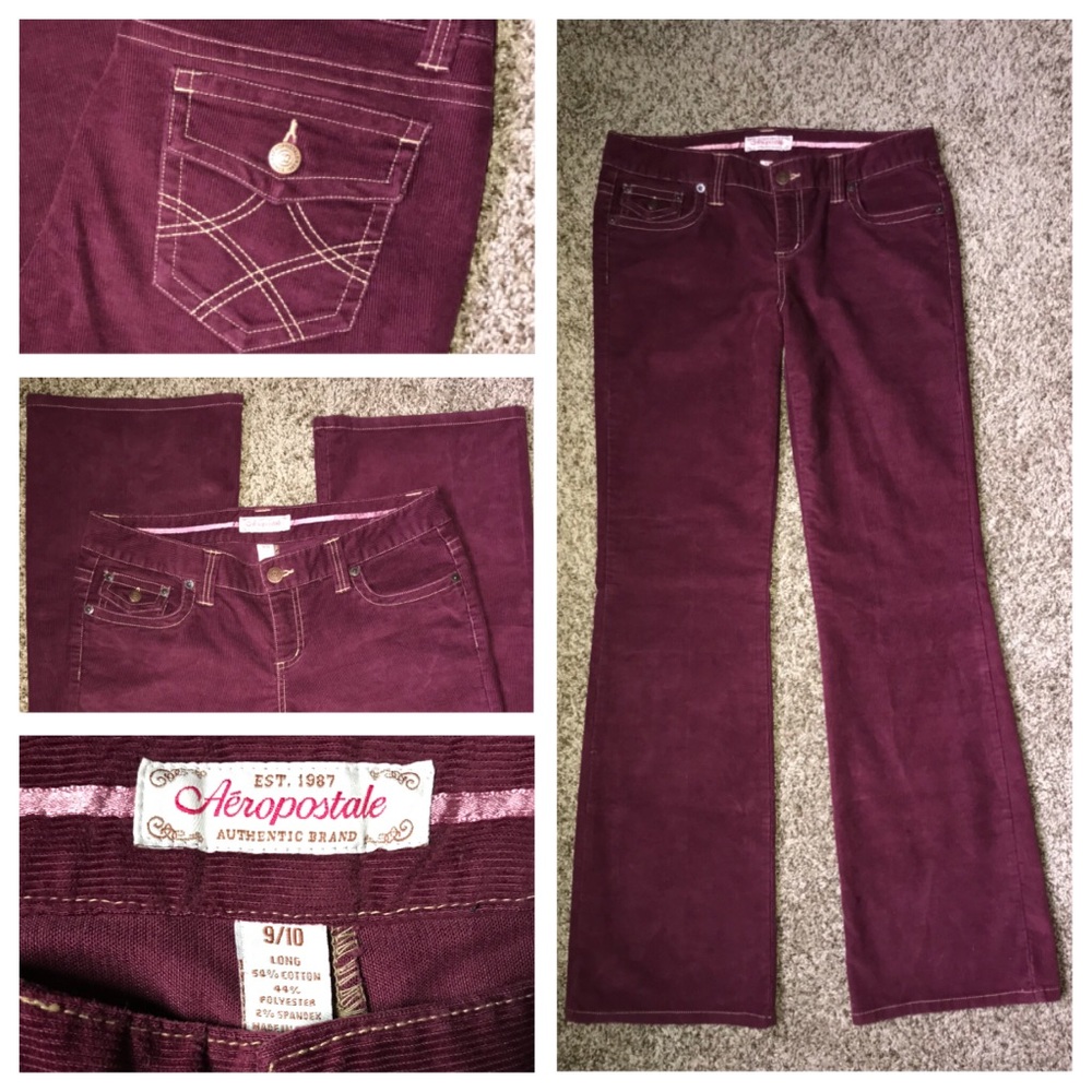Aeropostale Burgundy Cords