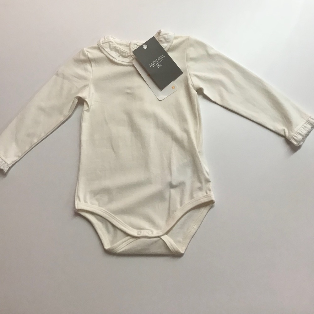 Cream ruffle bodysuit