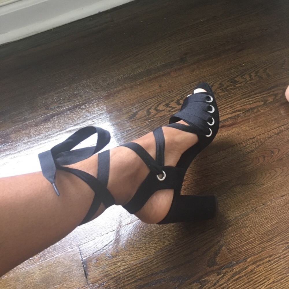 ASOS Suede Lace-up Heels