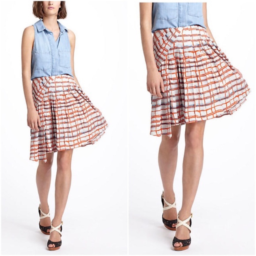 Anthropologie Imprecise Graph Skirt Size 0