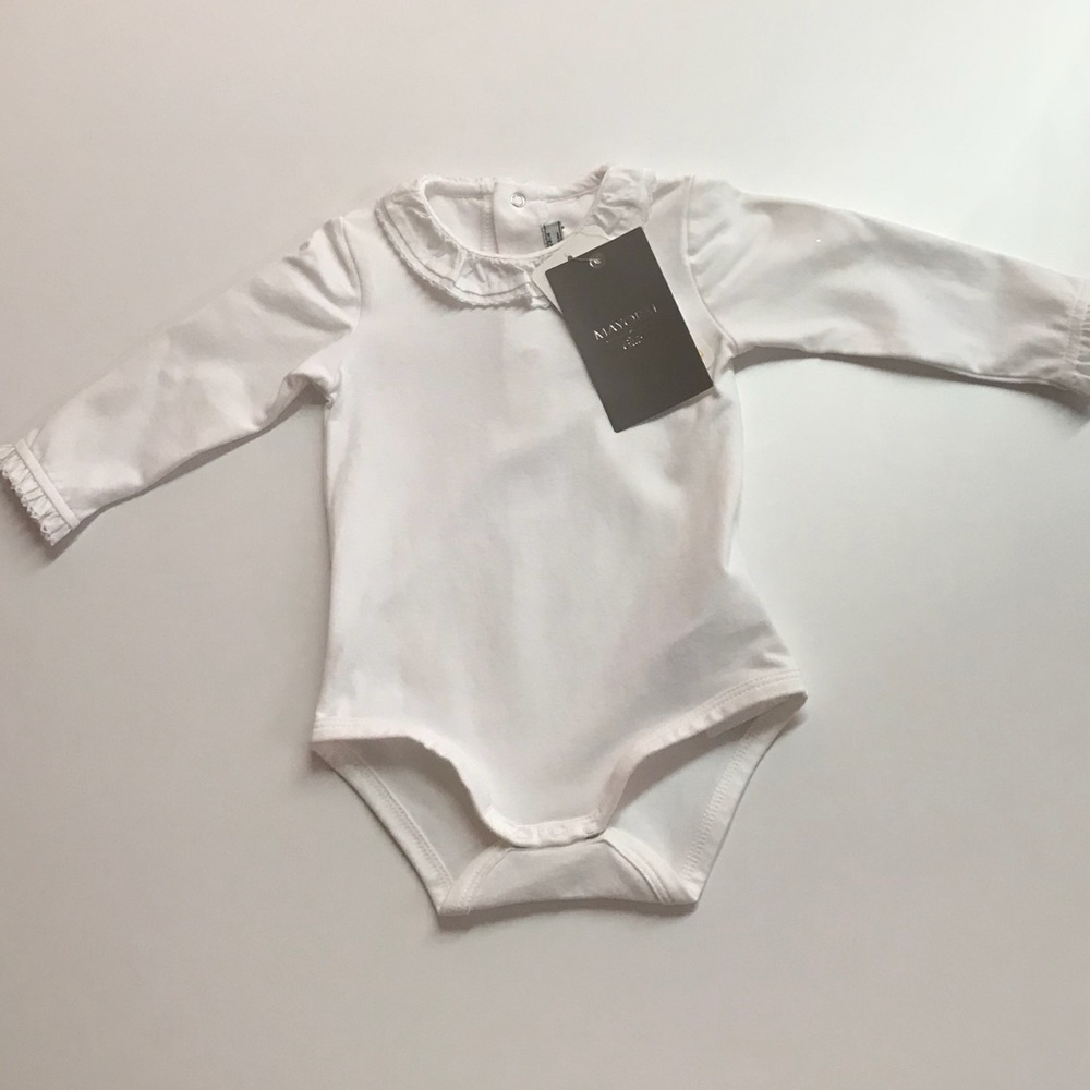 White Ruffle Bodysuit