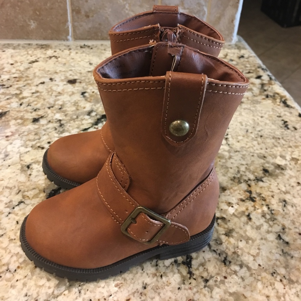 Adorable toddler girl riding boots size 6