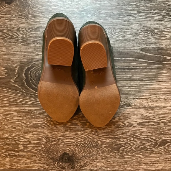  Olive Side Slit Suede Booties - Picture 5 of 5