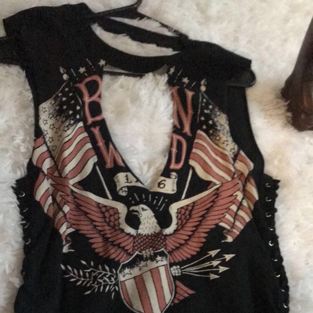 Black cut out top