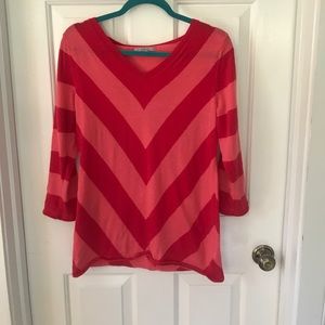 Gap Pink Chevron striped sweater
