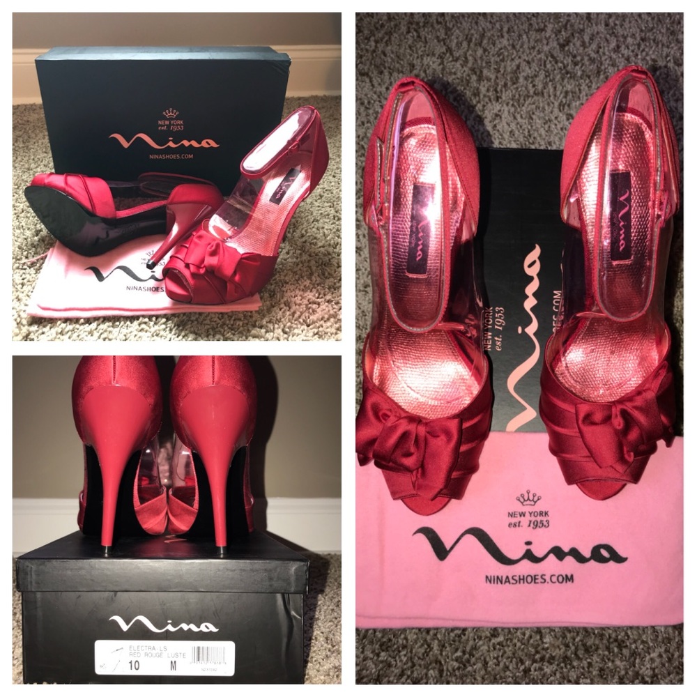 Nina - Electra Red Rouge Heels