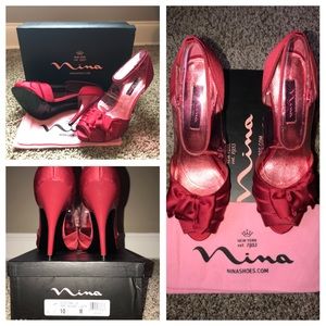 Nina - Electra Red Rouge Heels
