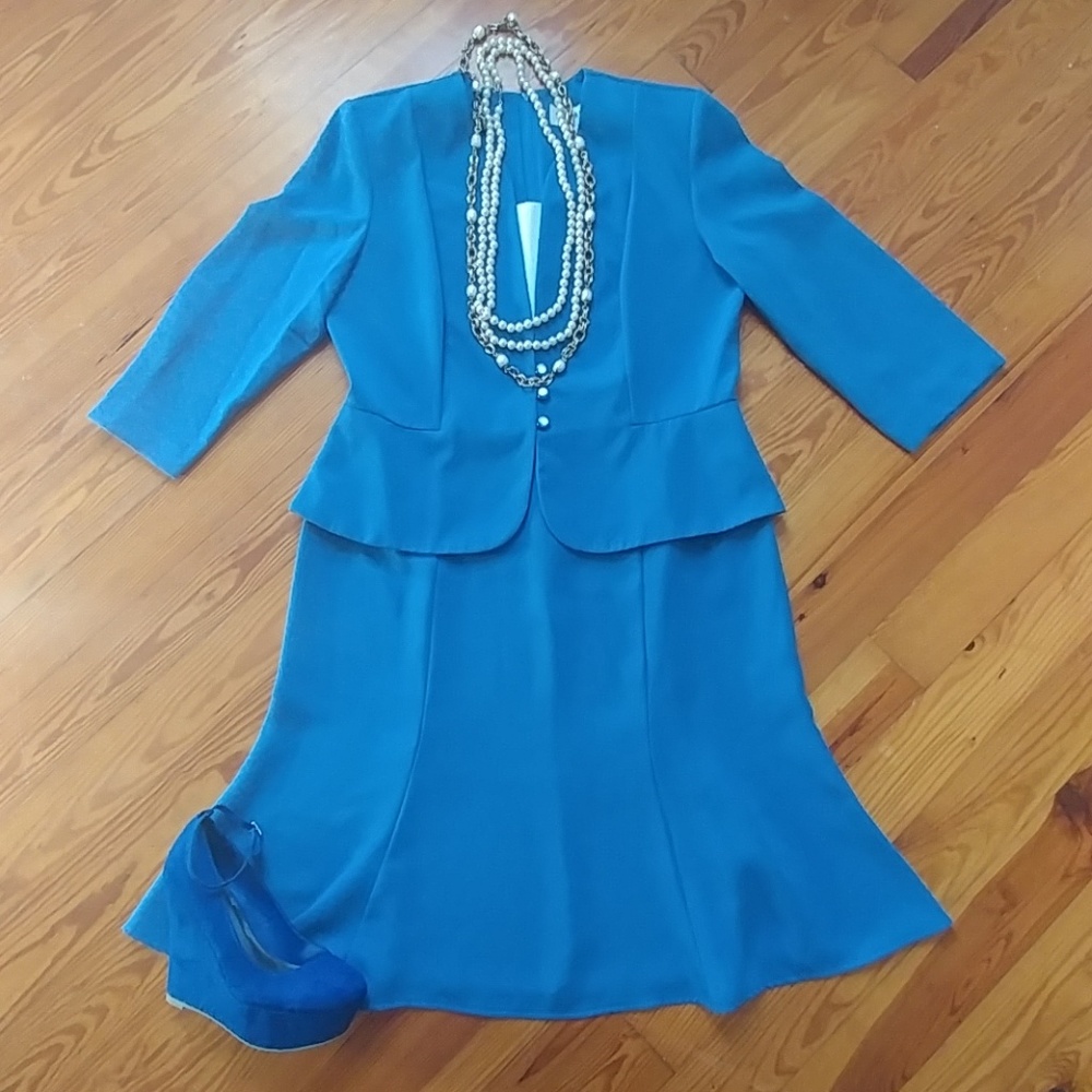 Plus size Danny and Nicole blue dress