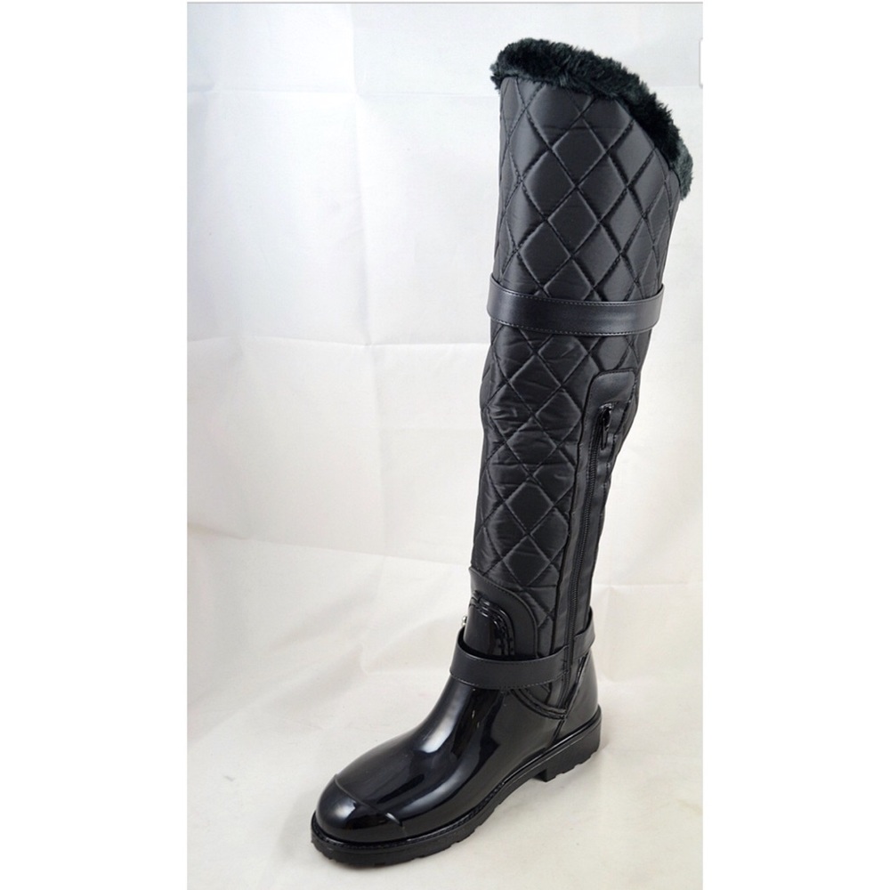  Over The Knee Quilted Boots - Picture 3 of 5