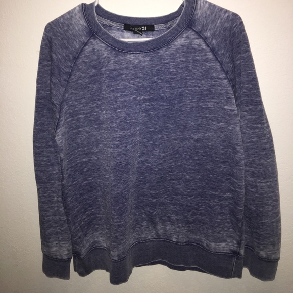 FOREVER 21 blue vintage washed crew neck - Picture 1 of 4