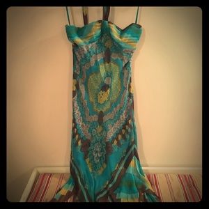 BCBG halter tissue bottom dress Sz 8