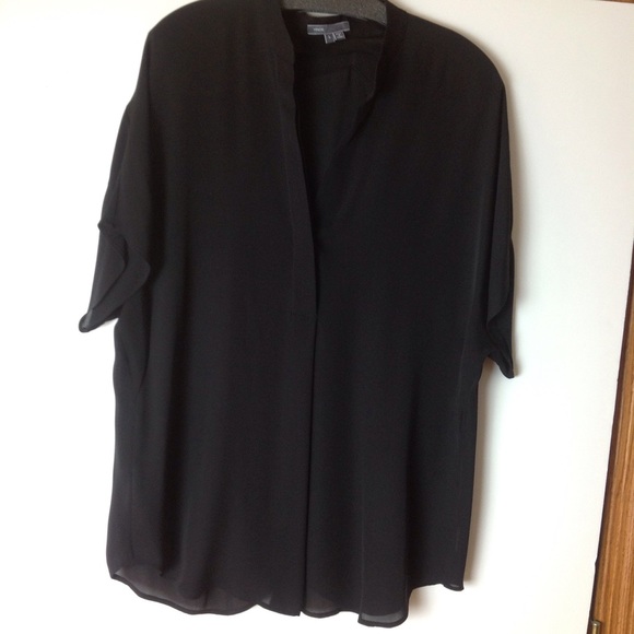 NWOT Vince Silk Popover Blouse - Picture 2 of 8