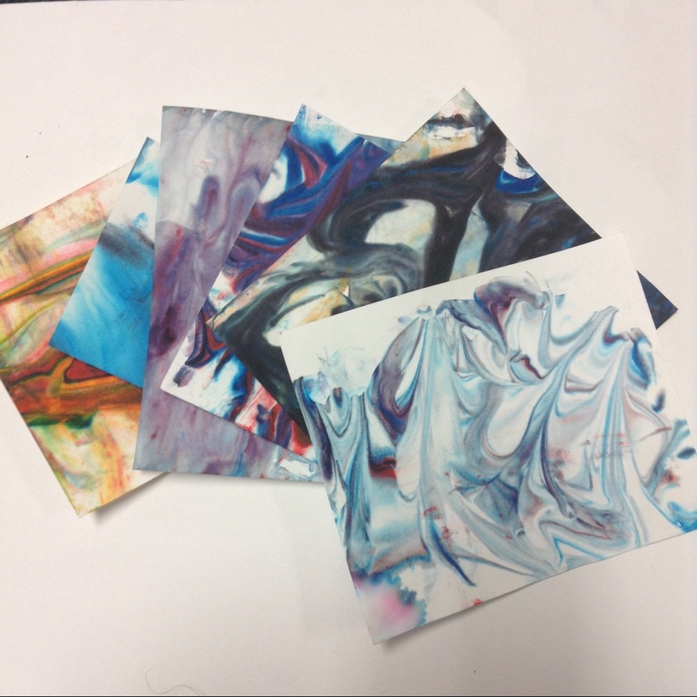 Hand Marbled Note Paper