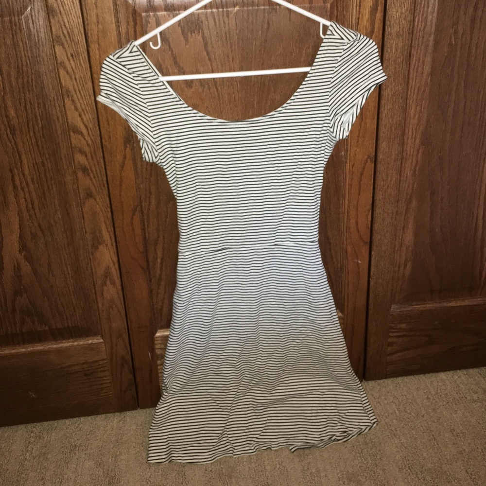 Black and White striped dress