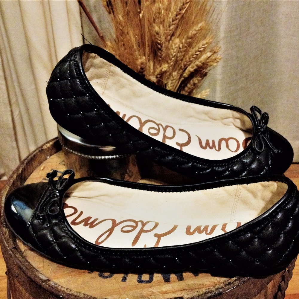 Sam Edelman Soft Leather Quilted Ballerina Flats