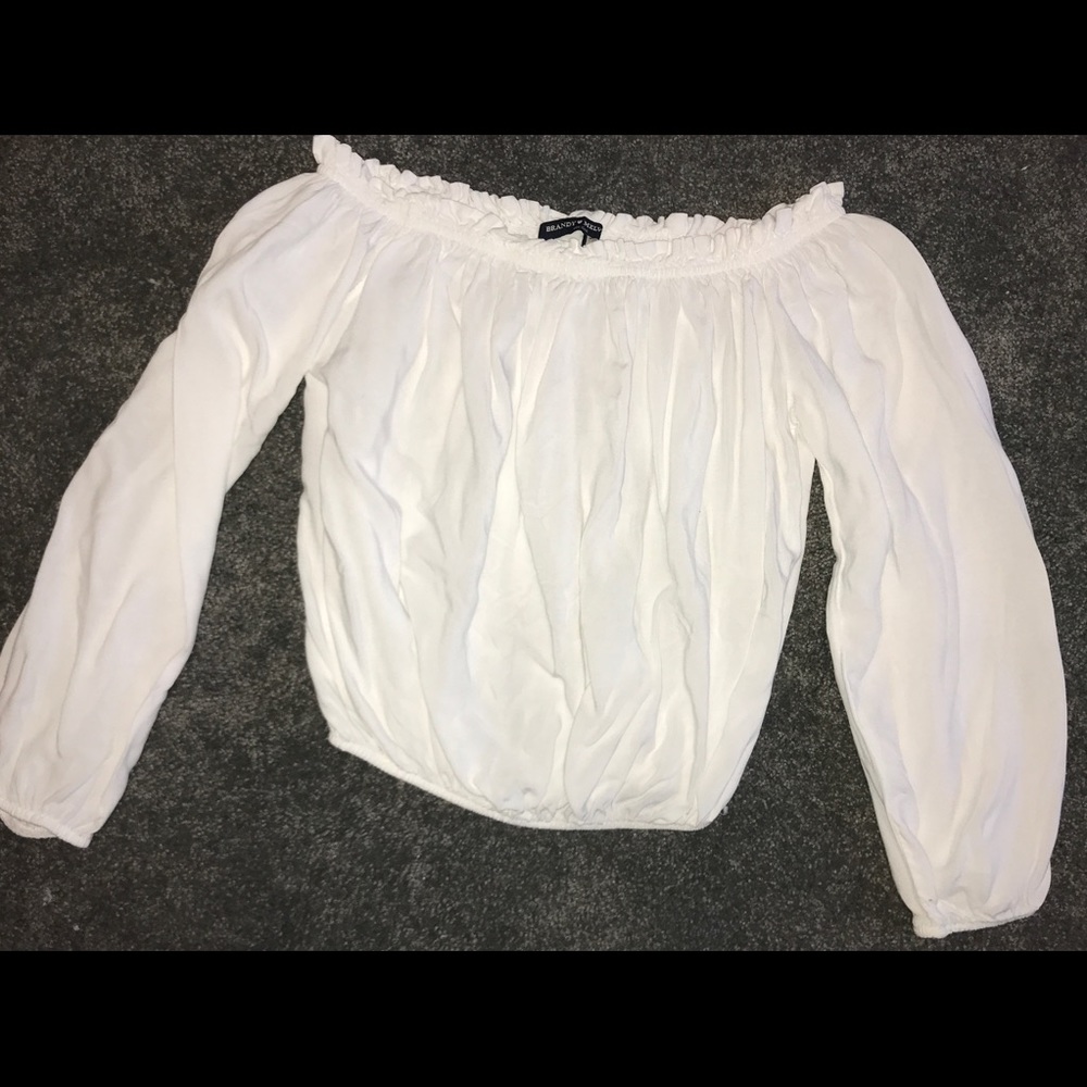 White off-the-shoulder top
