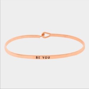 “Be You” Rose Gold Message Bracelet