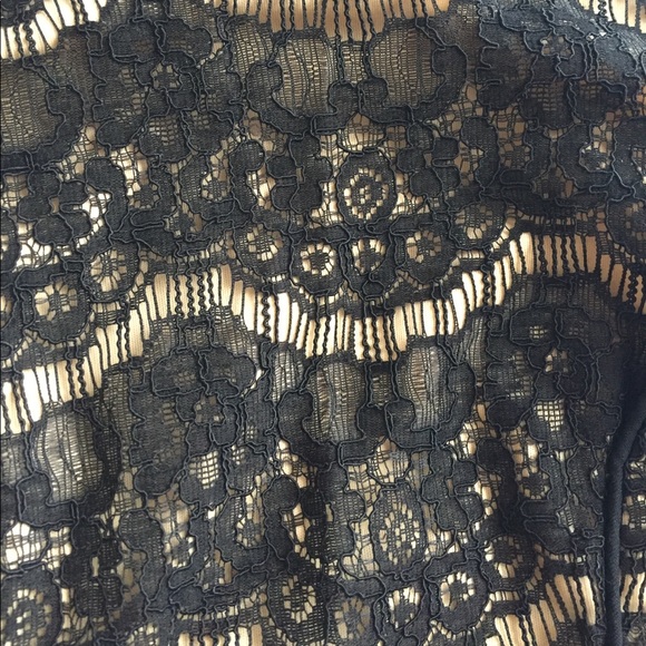 Lacy Black and Nude Dress - Picture 3 of 7