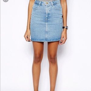 American apparel size S jean skirt