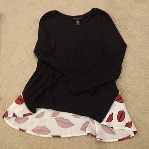 INC lip print tunic, zipper detailing fabulous!