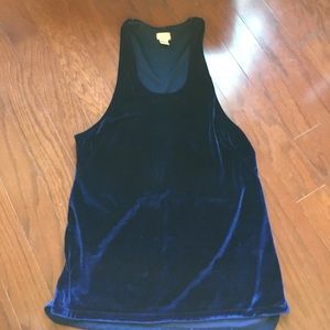 Luxe Navy Velvet tank top