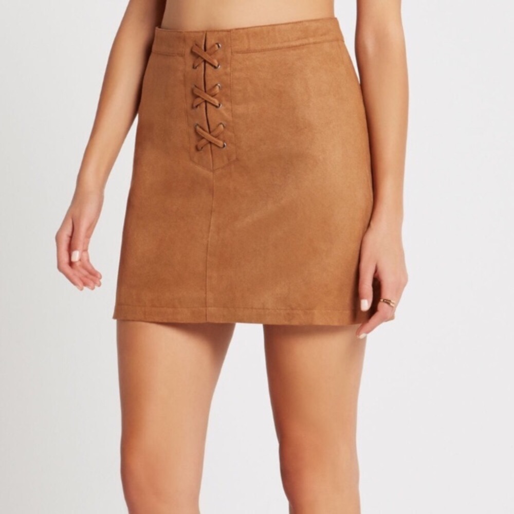 Bcbg suede skirt