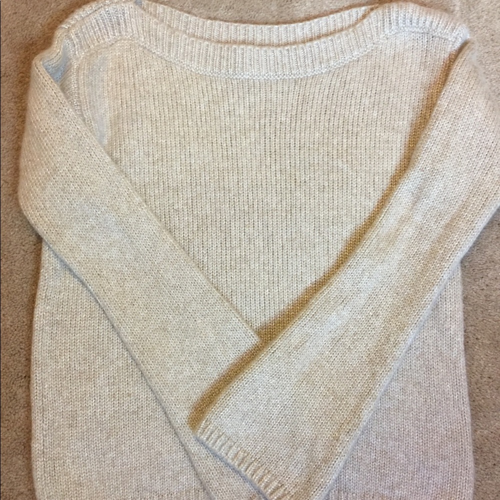White house black market metallic sweater