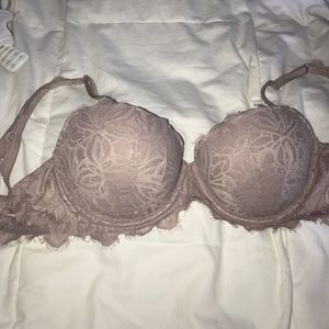 Victoria’s Secret PINK beige lace bra