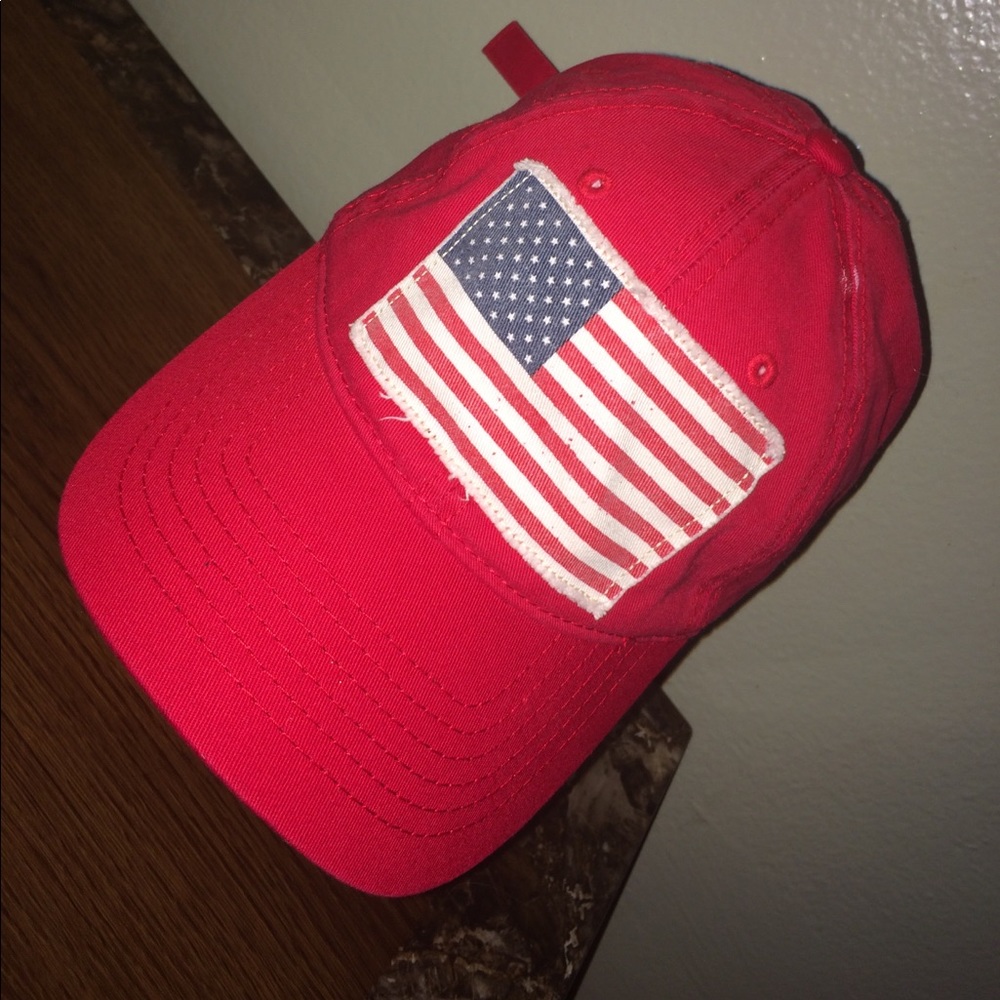 Brand new red American hat