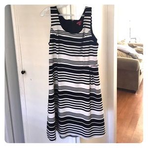 Simple black and white dress