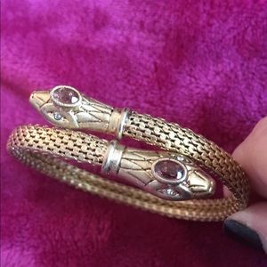 NWOT S&D gold/amber coil snake bracelet
