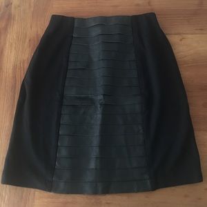 My Tribe Black Leather Skirt