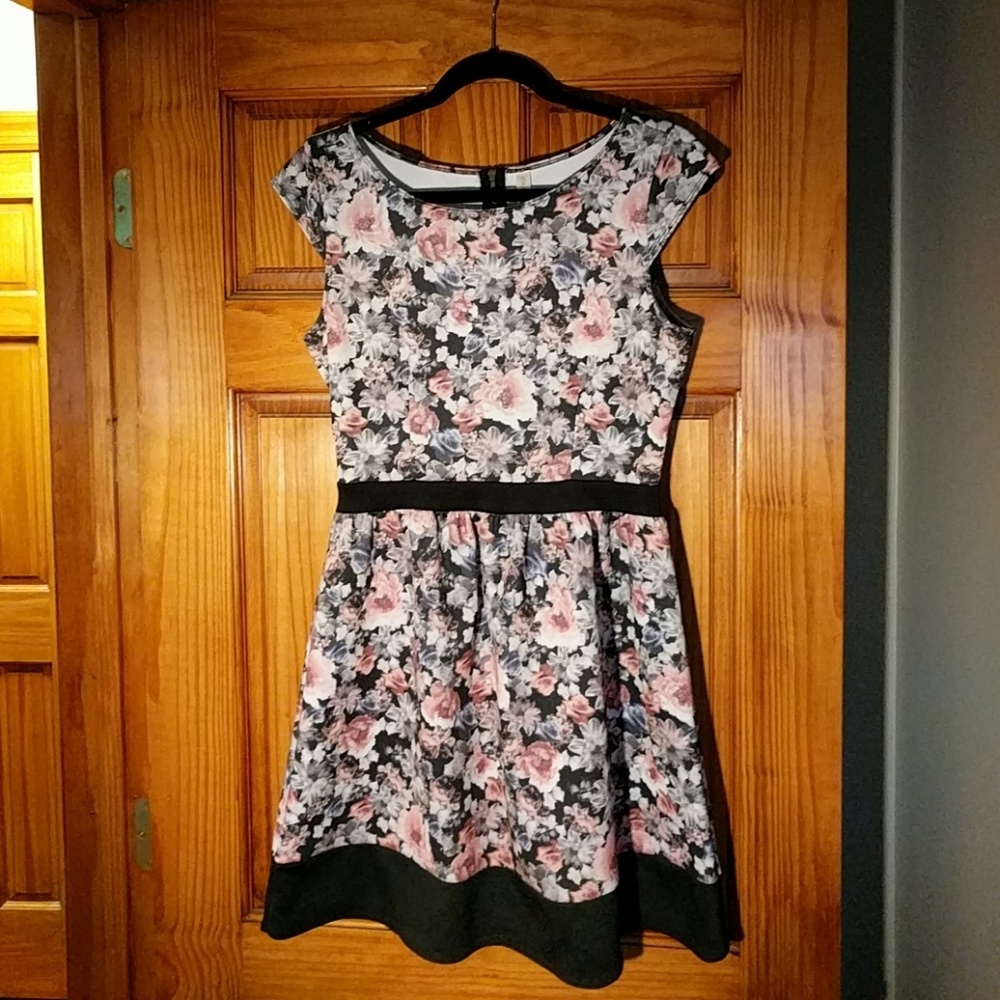 Floral print scuba dress