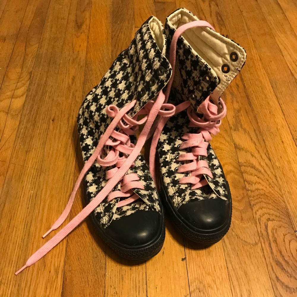 Houndstooth Hi Top Converse