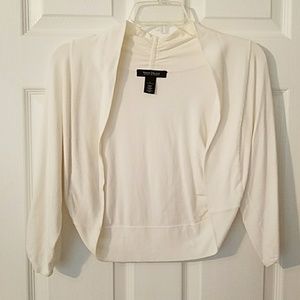 WHBM White Short Shrug