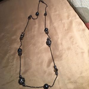 Gray Pearl and Diamond Necklace!