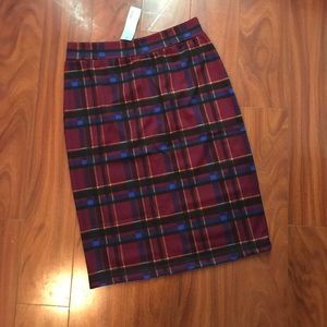 Renee C plaid pencil skirt