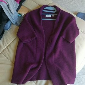 100% CASHMERE CARDIGAN MAROON