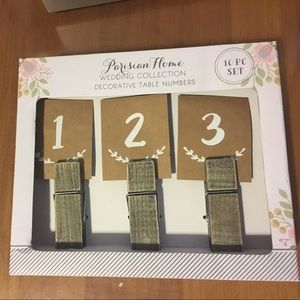 Decorative table numbers