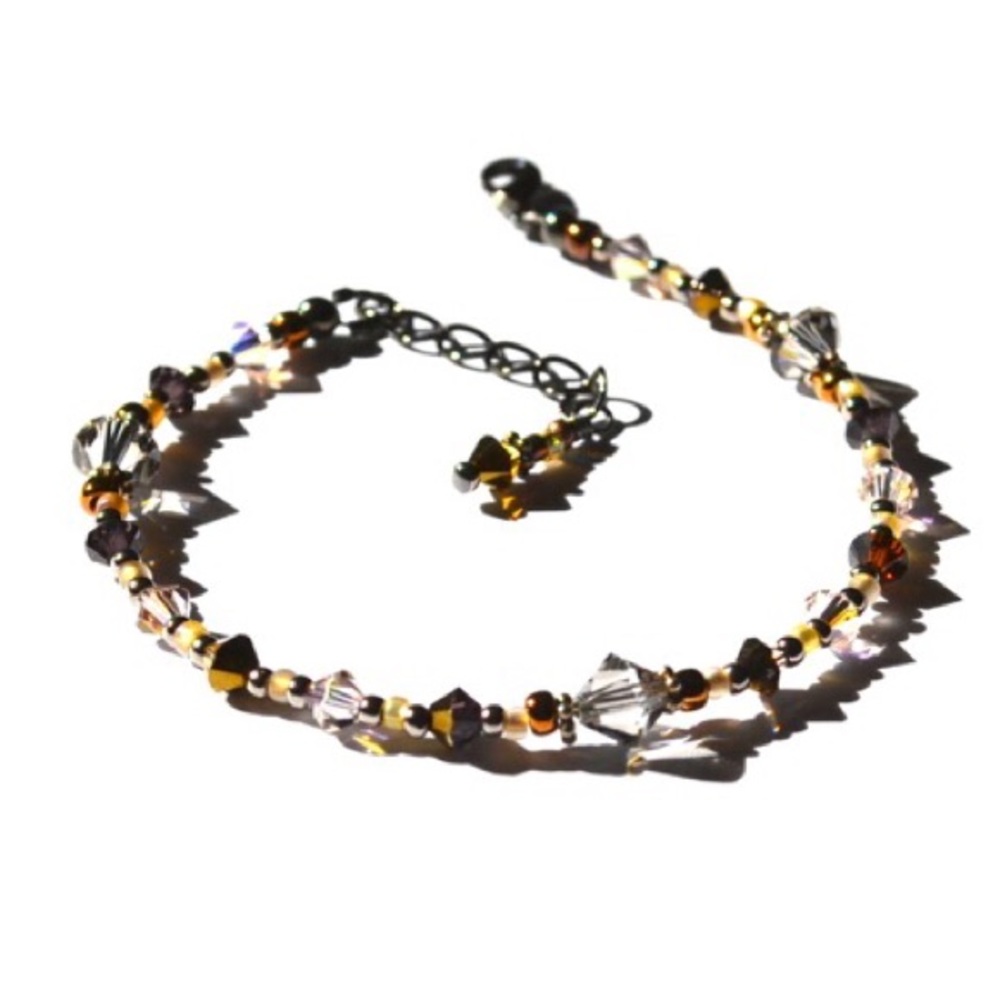Fall bling Bracelet Handmade Glam Precious Metal
