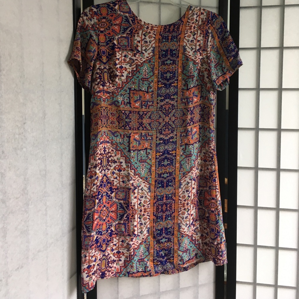 Printed zip up dress